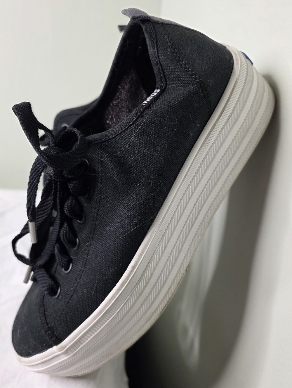 KEDS Triple UP Solids Black Platform Canvas Sneaker SZ 7.5